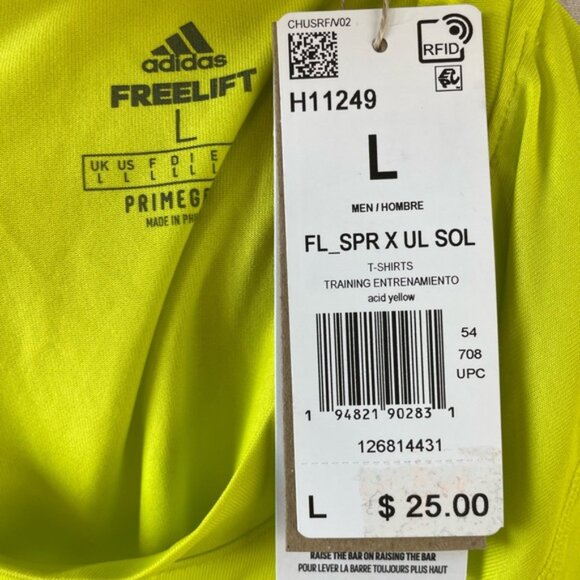 NWT Adidas Freelift Athletic T-Shirt Size L - Picture 5 of 7
